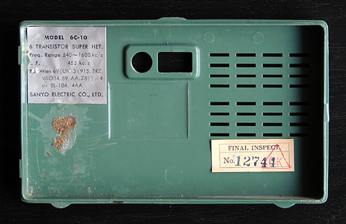 Sanyo 6C-8 product label