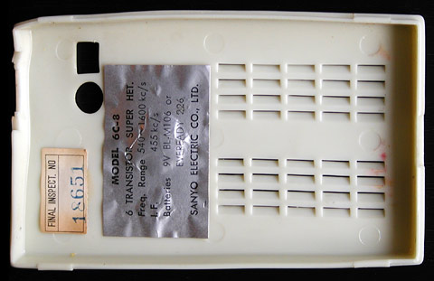 Sanyo 6C-8 product label